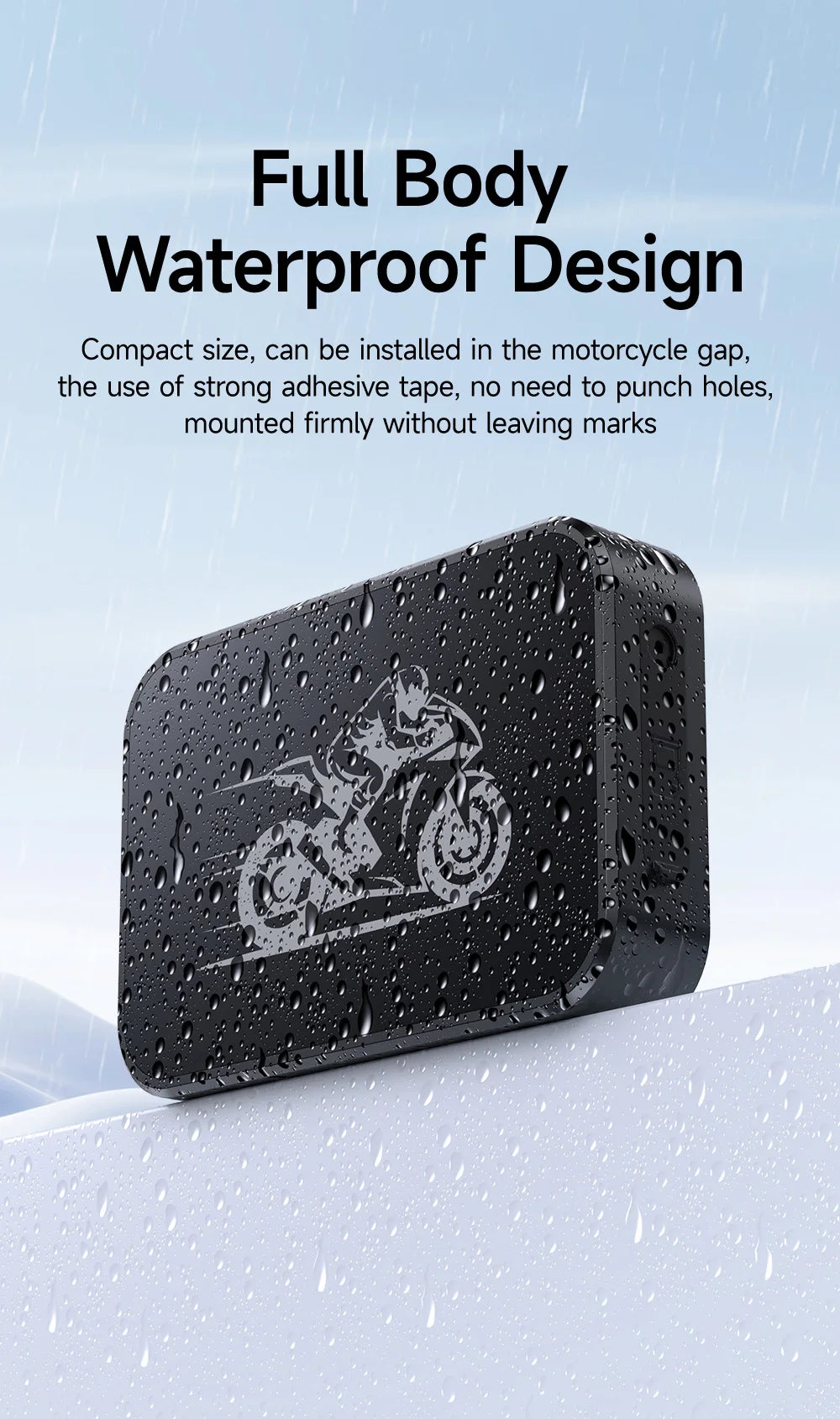 Motorcycle Action Camera Recorder Front & Rearview Waterproof Dual Full Motorcycle DVR Dash Cam Night Vision WiFi Smart Connect