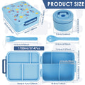 Adorable Kids Lunch Box Student Microwave Safe Travel Bento Box Food Container Portable Leak Proof Fruit Salad Bento Box 1700ml