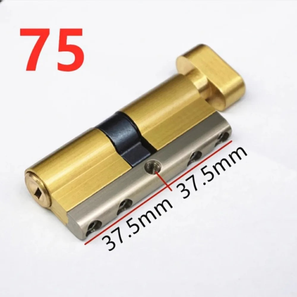 Super D-grade 8-track Single Opening with Knob Anti-theft Cylinder,Universal Lock Core for Iron and Wooden Doors,8 Keys Cilindro