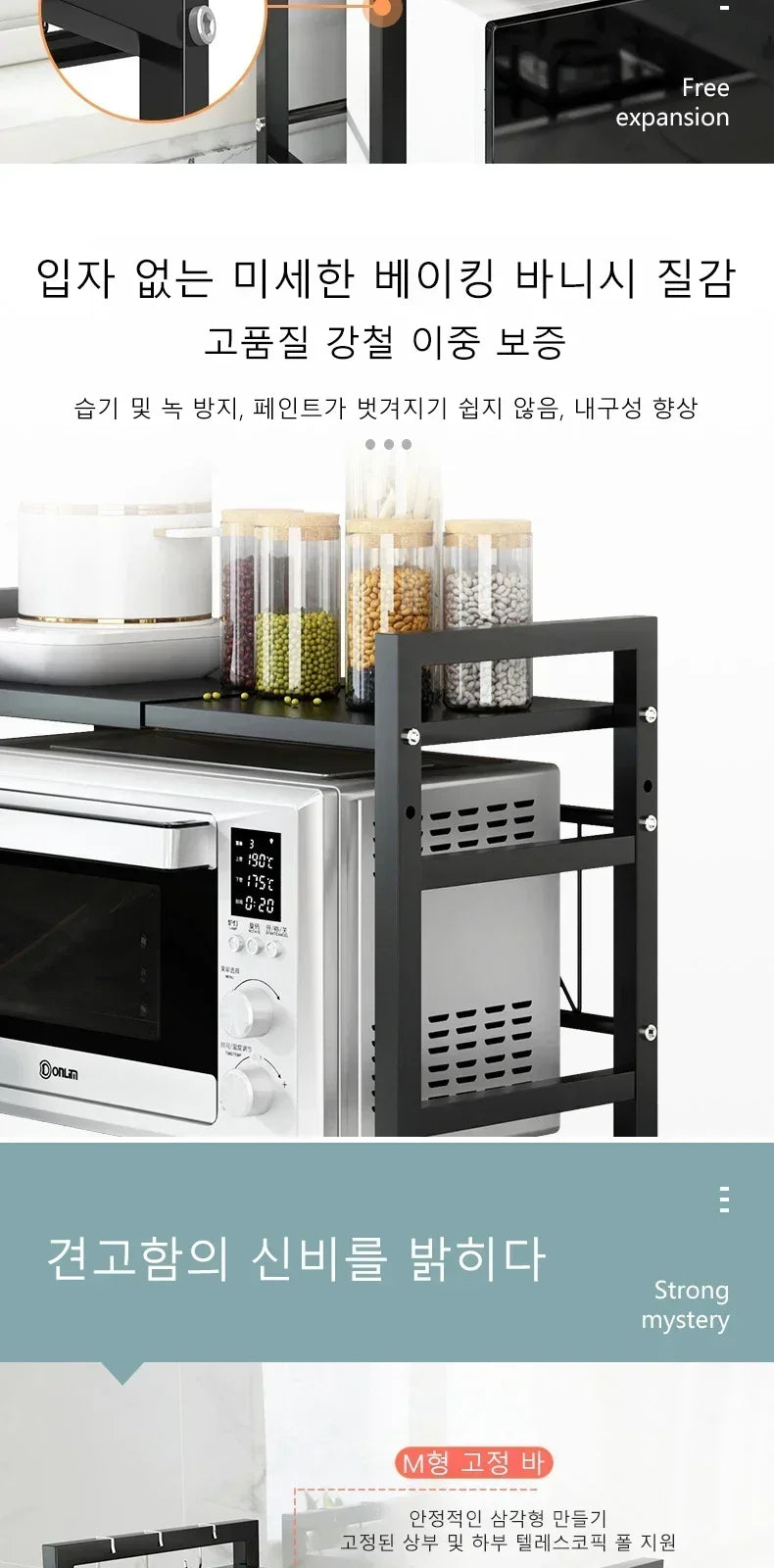 Kitchen Countertop 2Layer Microwave Oven Rack Shelf Seasoning Storage Holder Stand Household Kitchen Storage Organizer Furniture