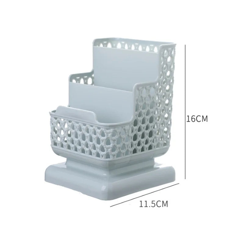 Desktop Storage Box Makeup Organizer Cosmetics Jewelry Stationery Holder Plastic Container Office School Supplies