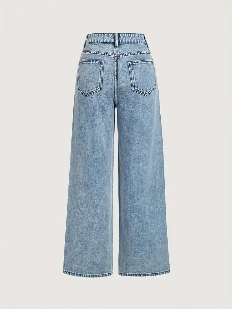 Women Diamonds Spliced Jeans Elegant Casual Midi Waist Denim Pants Solid Pockets Button Pant Washed Slight Strech Autumn Winter