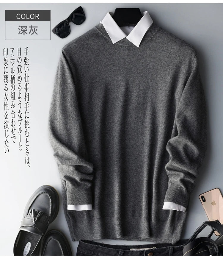 Cashmere Cashmere Sweater Men 2025 Autumn Winter Jersey Jumper Robe Hombre Pull Homme Hiver Pullover Men O-neck Knitted Sweaters