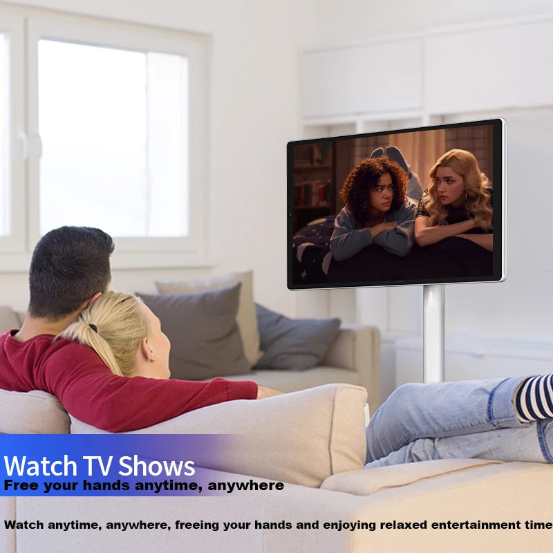 Mobile Touch Screen Lcd Tv 21.5 Inch White Mini Tv 4G+64G FHD Smart Television Android Portable Smart Tvs For Entertainment
