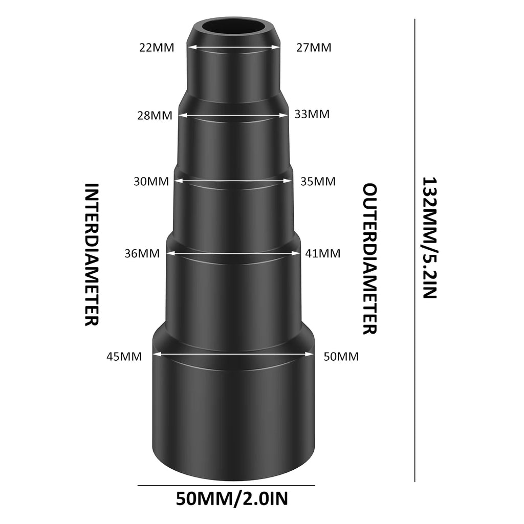 2/4/6Pcs Universal Vacuum Cleaner Hose Adapter Kit 5-layer Vacuum Hose Connector 23mm 30mm 34mm 42mm 50mm Connector Accessories