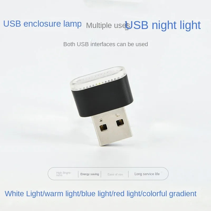 Mini LED Car Light Auto Interior Atmosphere USB Light Decor Plug And Play Lamp Emergency Lighting PC Auto Products