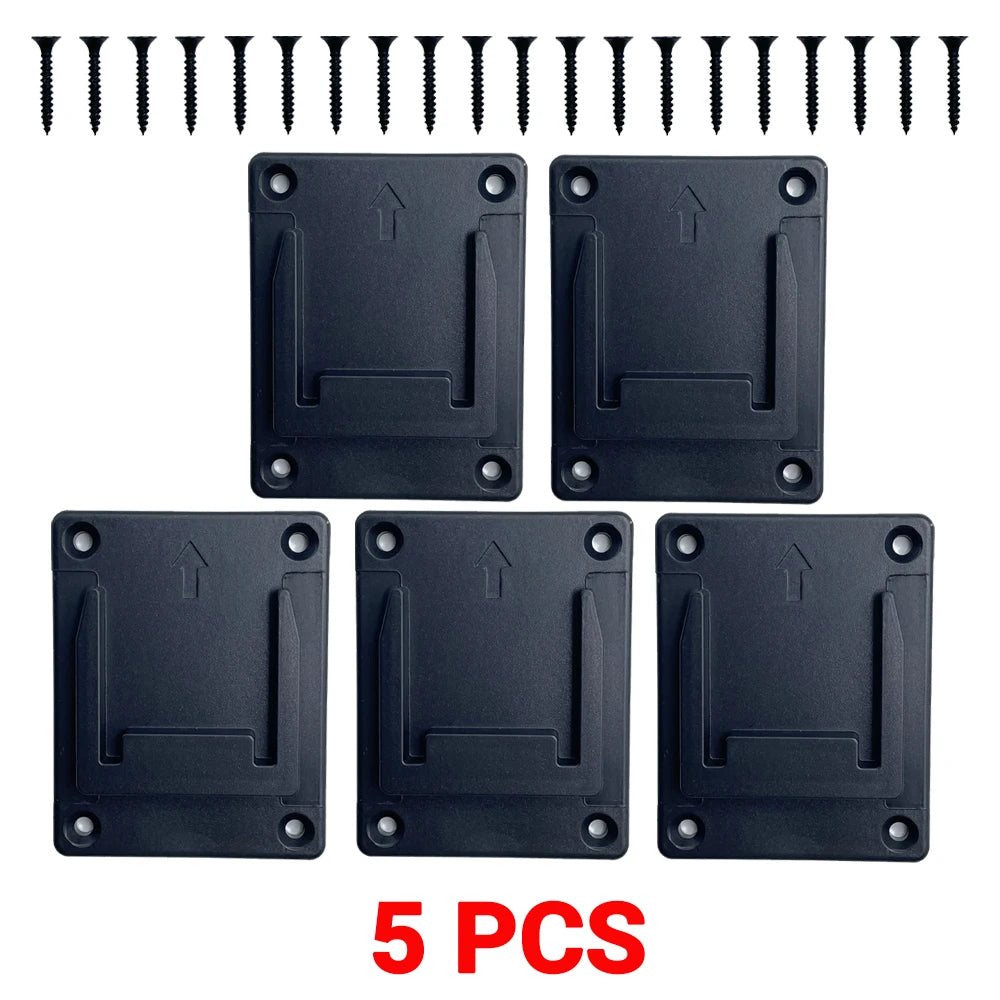 5PCS Battery Holder for Makita 18V Li-ion Battery Tools Machine Holder Storage Rack Wall Mount for BL1860 BL1850(No Battery)