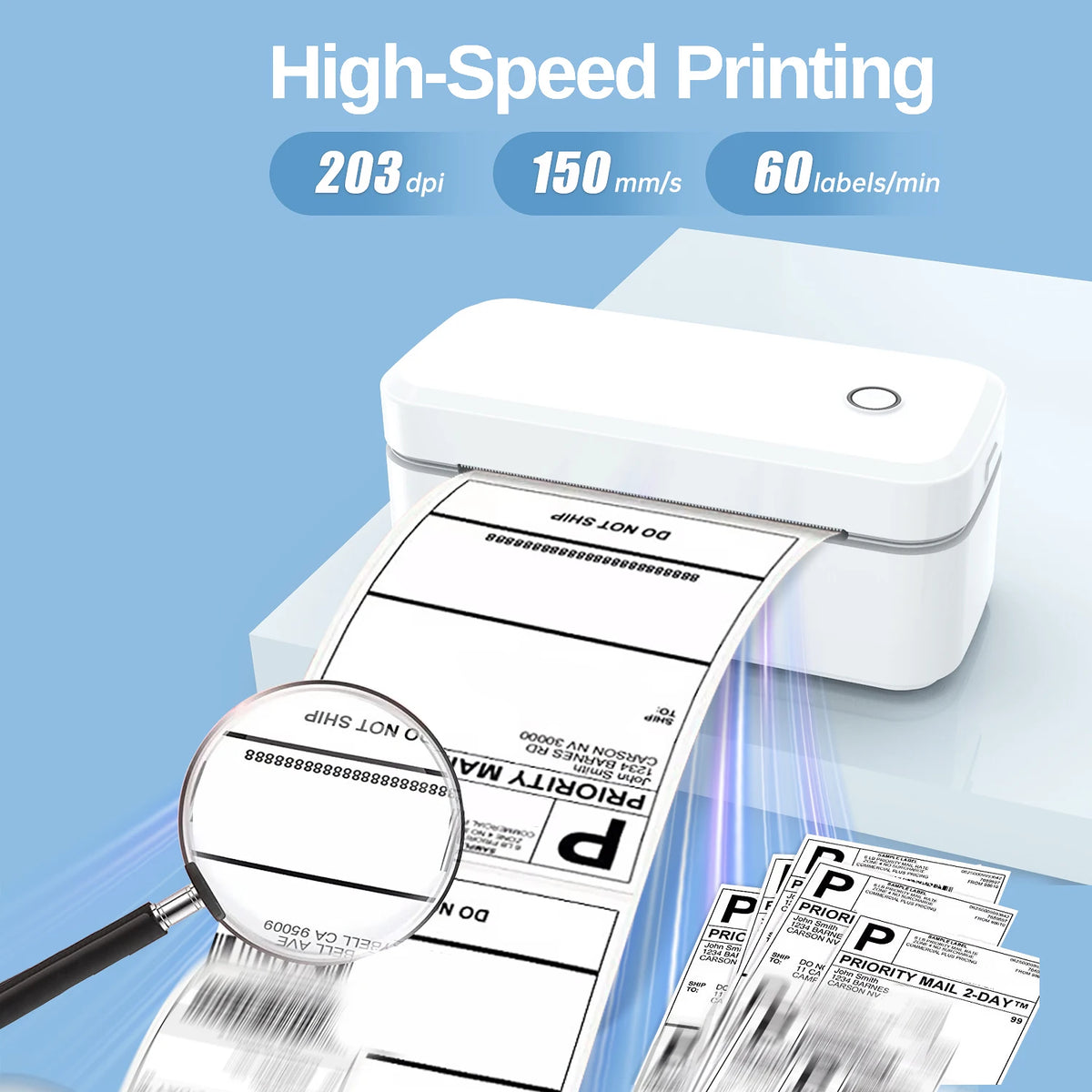 Marklife Thermal Label Printer X4 Small Shipping Label Printer For 4x6 Packages Printing Bluetooth & Automatic Label Recognition