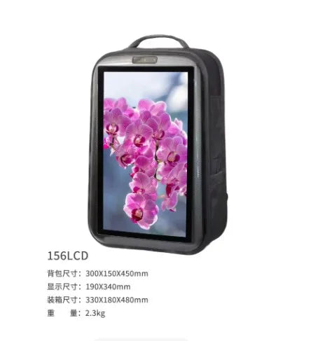 LCD LCD charging backpack outdoor promotion mobile display advertising machine