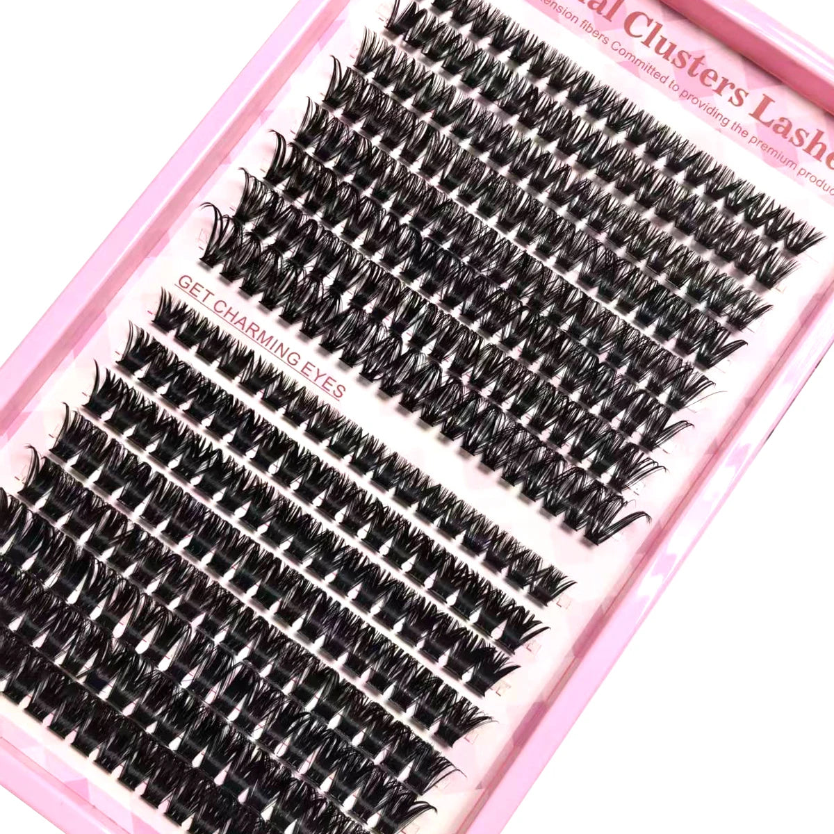 15Rows Lash Clusters Spikes Eyelash Extensions Spiky Lashes Extension Thick Individual Cluster Lashes with Spikes&Bottom Lashes