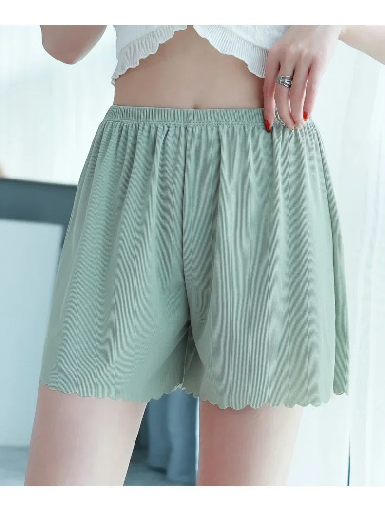 Home Casual Women's Shorts Summer Thin Safety Pants Women's Anti-slip Safety Pants Ice Silk Leggings Wearing Loose Shorts Women
