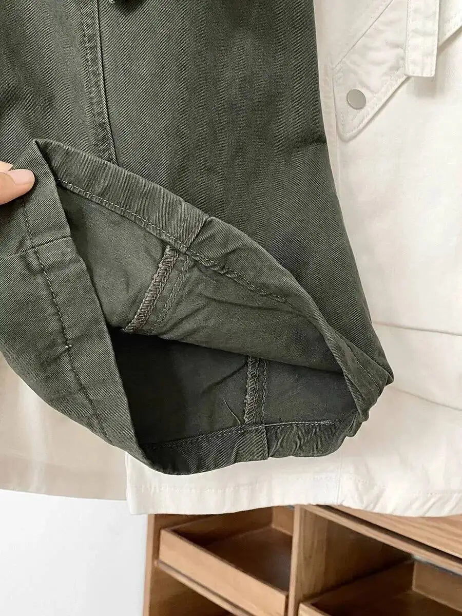 Women Denim Shorts 2026 New Summer Women's High Waist Slim Denim Cargo Pants Wide Leg Capri Pants Versatile Trousers