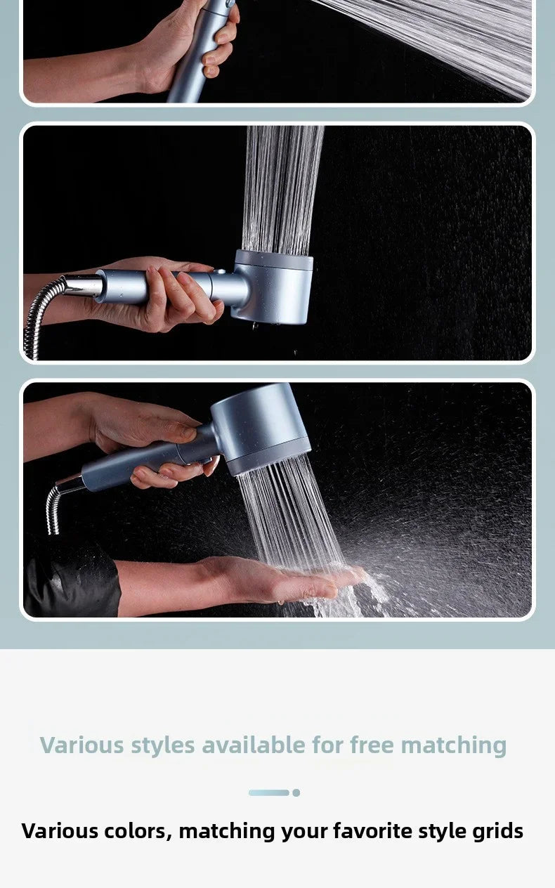 5 Modes Shower Head High Pressure Showerhead Portable Filter Rainfall Faucet Tap Bathroom Bath Home Bathroom Accessories