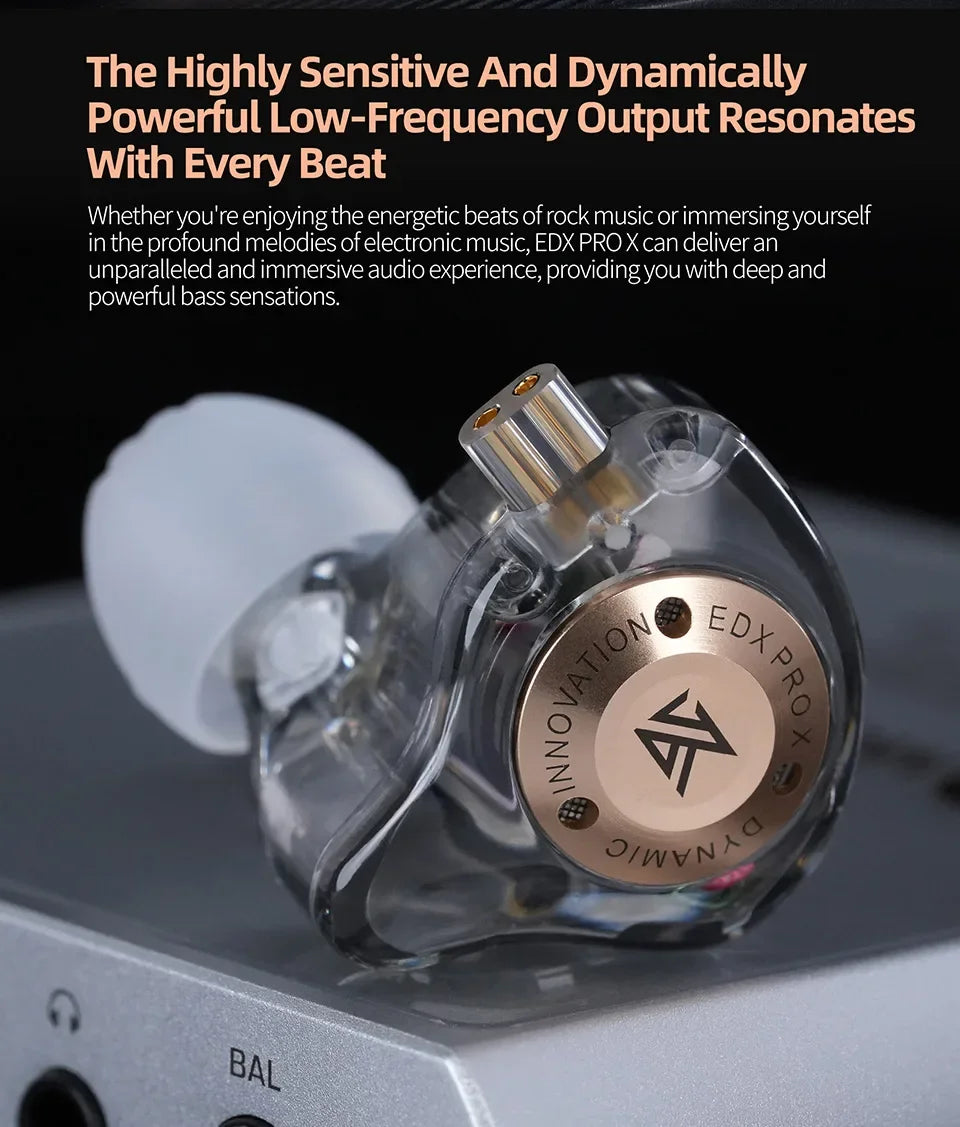 KZ  Dynamic Drive Earphone HIFI Bass Earbud Sport Music Cancelling Headsets KZ EDX PROX ZSTX ZSN PROX EDC EDA ZVX