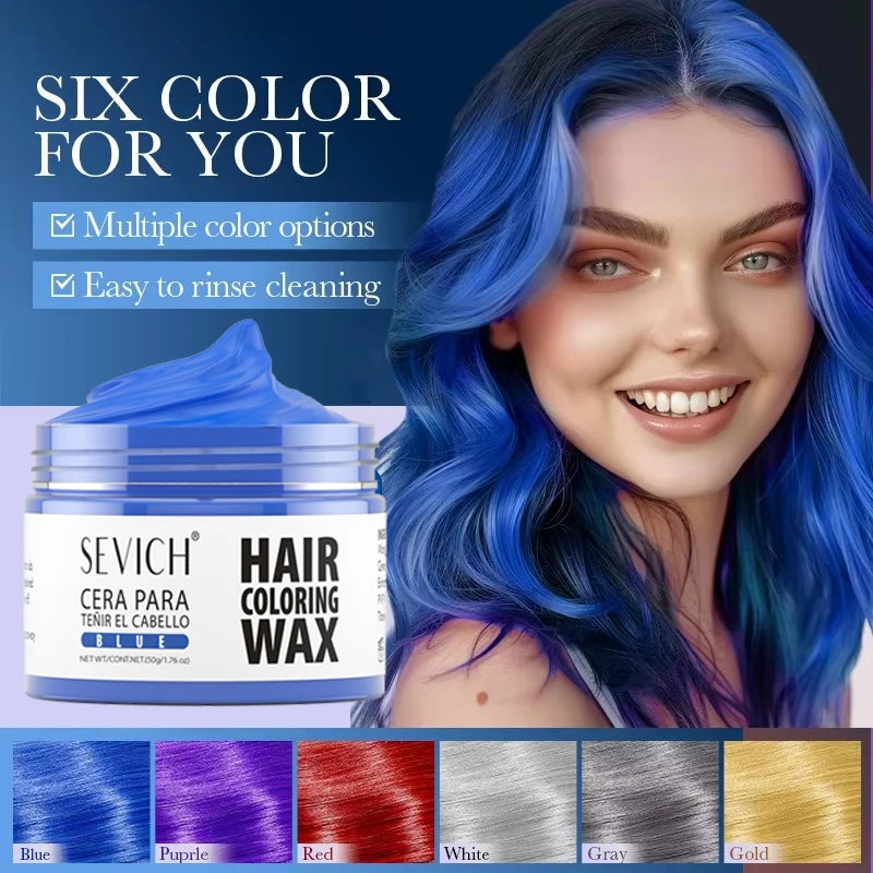 SEVICH Fashion One-Time Hair Color Wax Styling Temporary Dye Cream Gel Mud Pomade For Beards Eyebrow Easy To Wash Hair Dye Wax