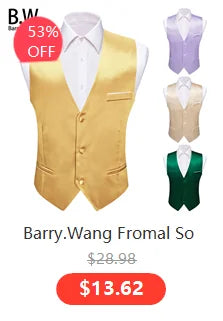 Barry.Wang Luxury Silk Mens Shirts Jacquard Floral Long Sleeve Formal Casual Breathable Male Blouses Wedding Business Prom Gift