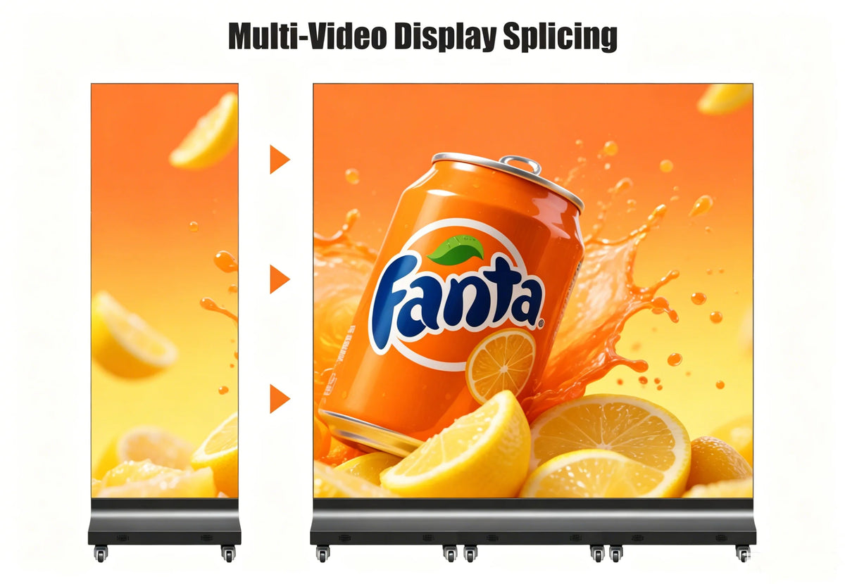 Factory Direct HD Foldable P1.25 P1.5 P1.8 P2.5 Indoor LED Poster Display Screen GOB for Shopping Mall Standing LED Poster