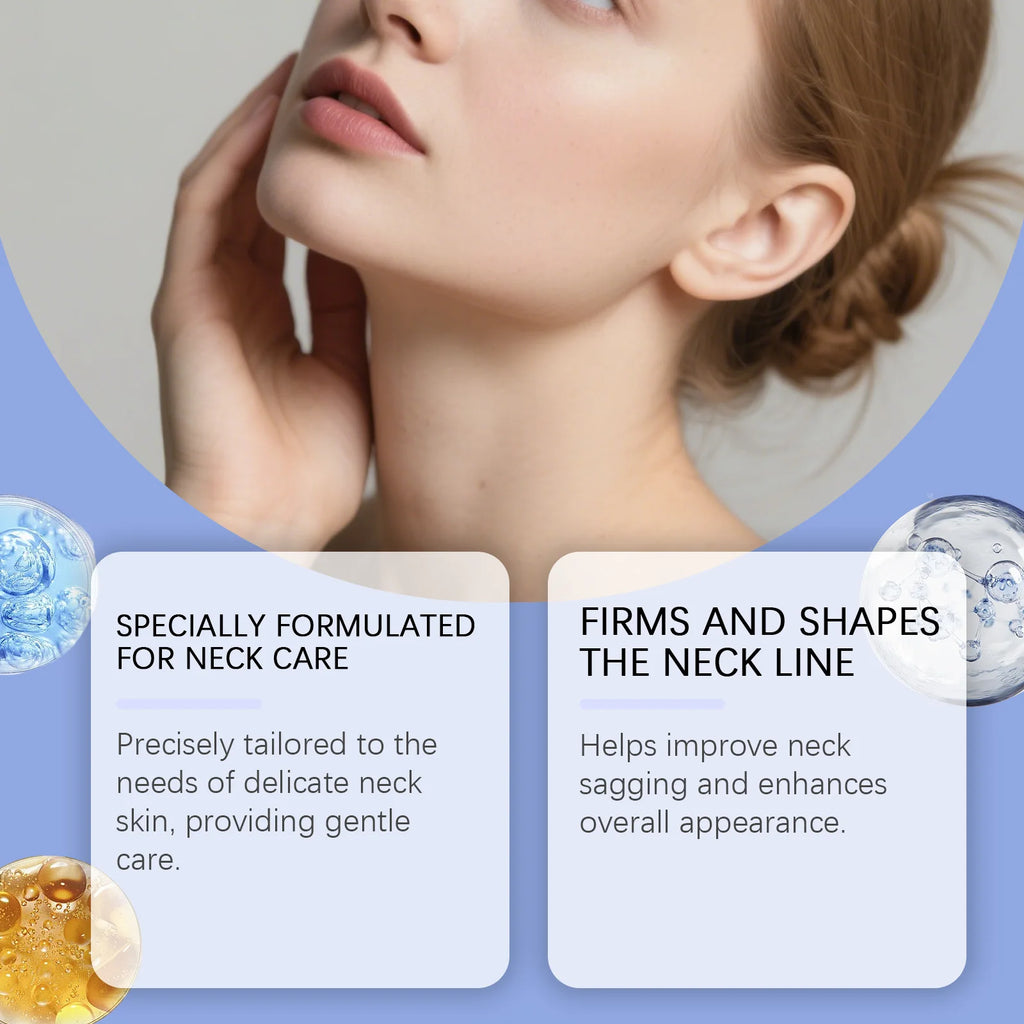 Neck Firming Massage Cream Deep Moisturizing Neck Lines Smoothing Skin Tightening Gentle Hydrating Soft Smooth Daily Neck Care