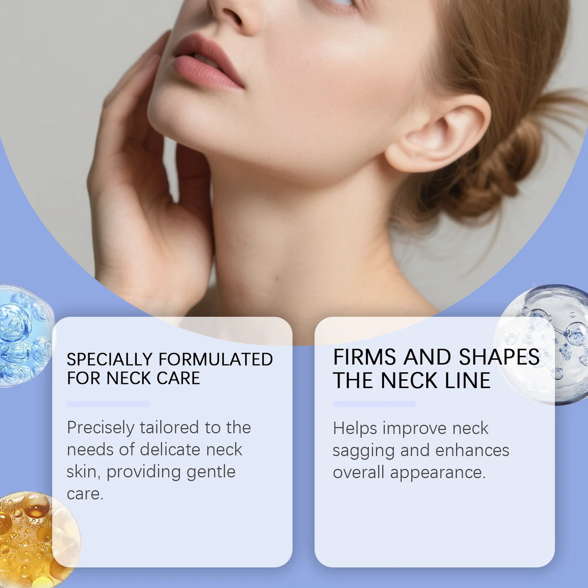 Neck Firming Massage Cream Deep Moisturizing Neck Lines Smoothing Skin Tightening Gentle Hydrating Soft Smooth Daily Neck Care