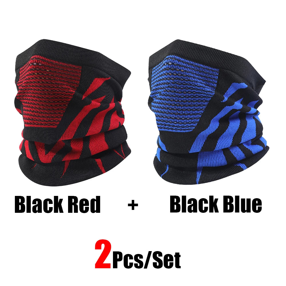 1pc/2pcs/3pcs Unisex Winter Breathable Warm Ski Mask Bike Motorcycle Half Face Mask Scarf Outdoor Hiking Fishing Cycling Mask