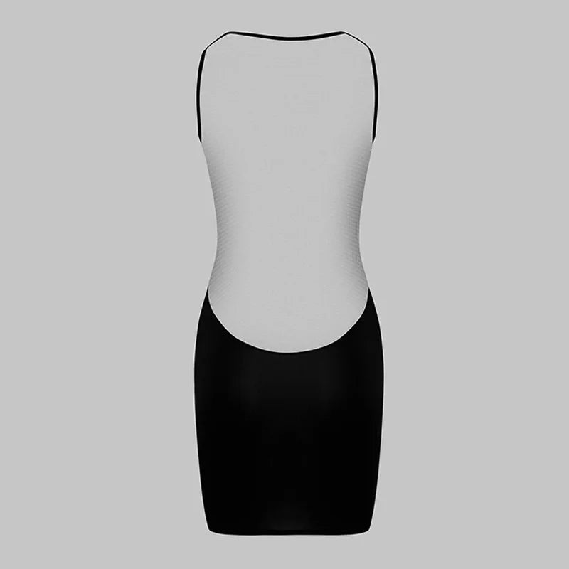 Women's Clothing Early Spring New Halter Suspender Dress Fashionable Sexy Night Club Style Backless Sheath Dress for Women elege