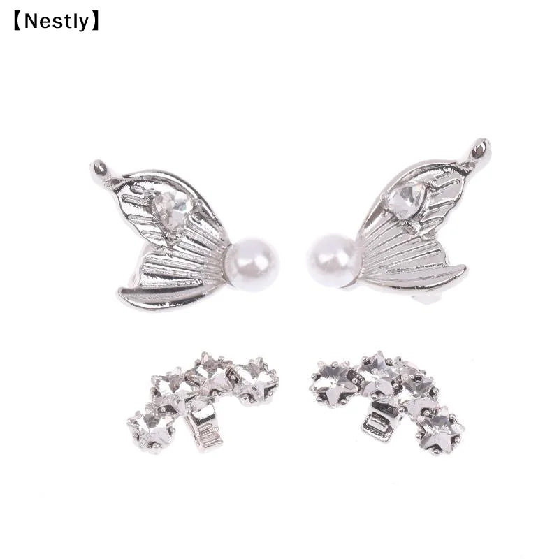 1Pairs Headphone Diameter Buckle Zircon Decorative Headphone Decoration Clip Removable Easy To Install Earbud Accessories〔Nest〕