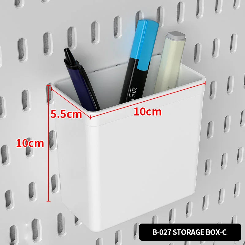 Study Room Pegboard with Shelves Tool Free Wall Grid Scratch Proof Easy to Install for Computer Desk Accessories