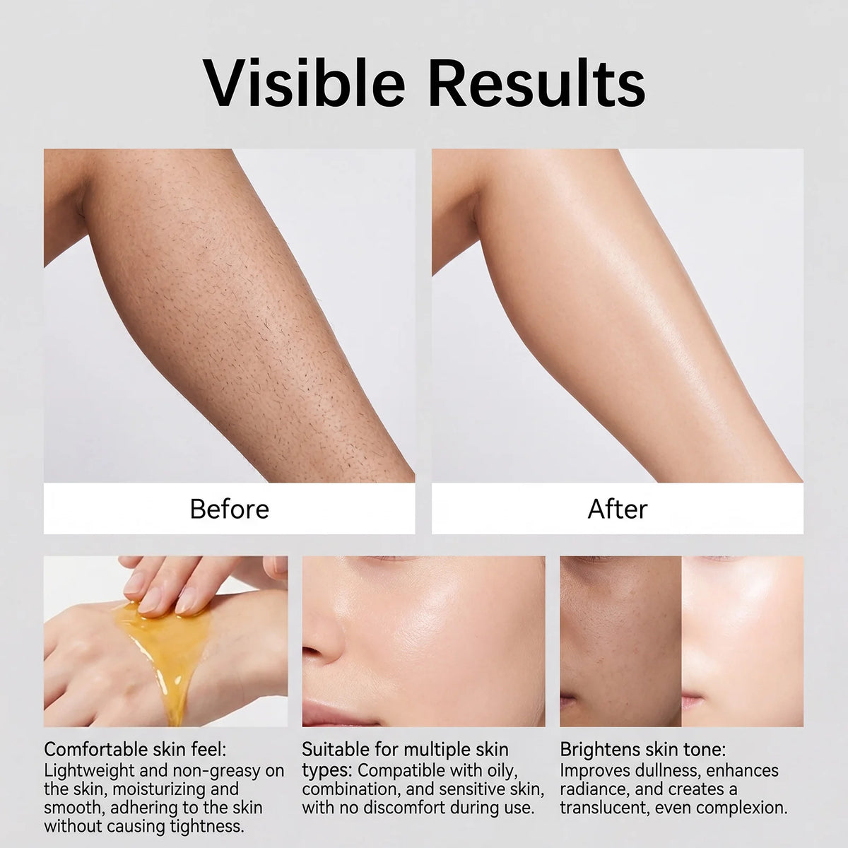 OceAura Cyperus Rotundus Oil Hair Removal Minimizing Oil After Shave Smoothing Hydrating Body Care Armpit Leg Arm 60ml