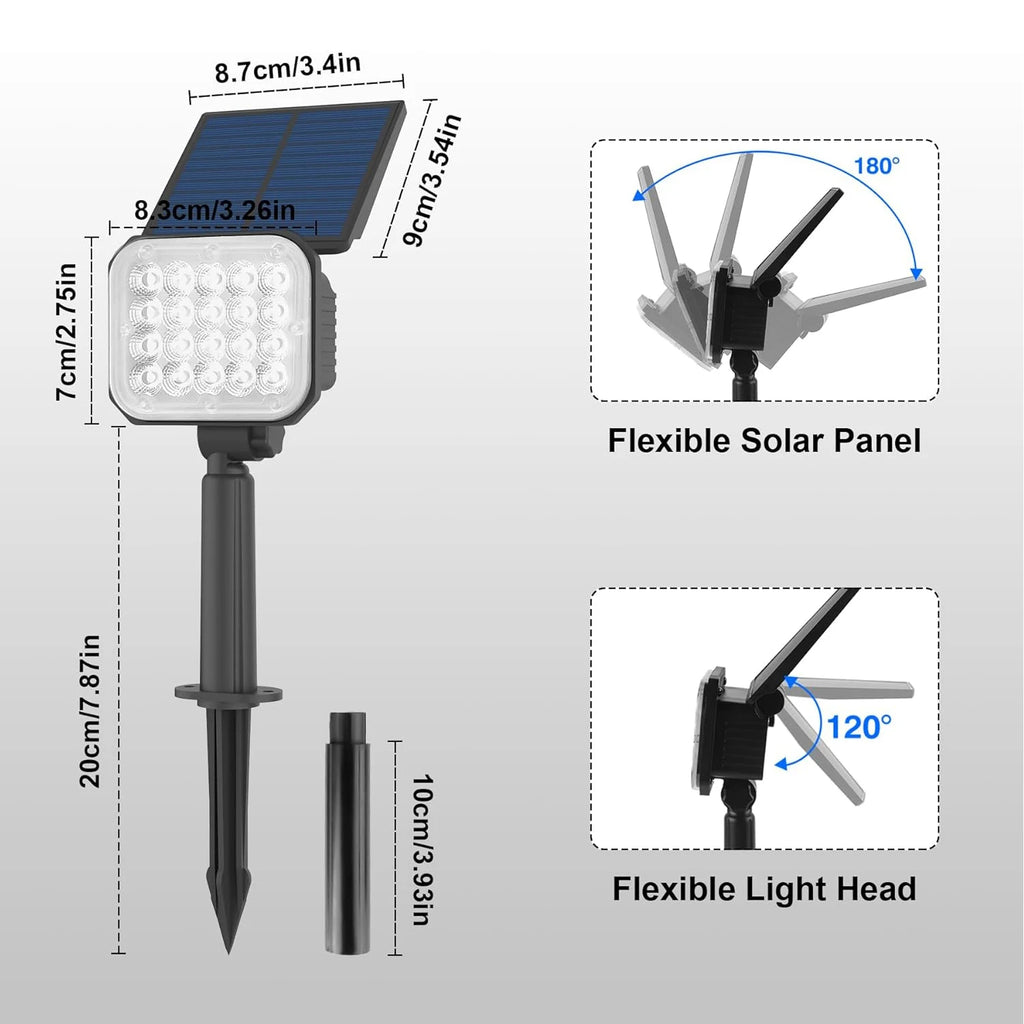 Solar LED Light Outdoor IP65 Waterproof Blue Light Solar Power Light Lawn Light For Garden Decor Solar Wall Light Outdoor