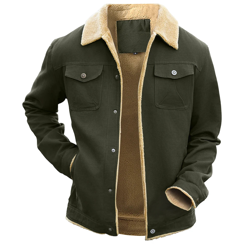 Men's Winter Warm Waterproof Jackets, High Quality Fleece Lined Multi-color Casual Coat, Comfortable Daily Outerwear