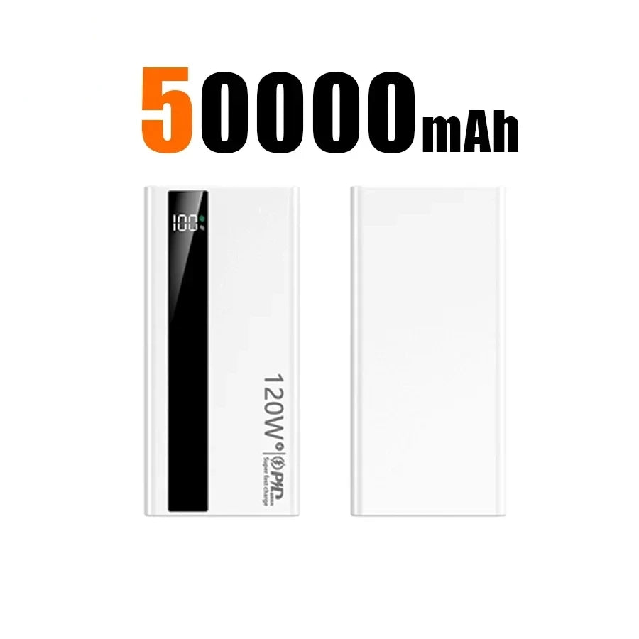 500000mAh Power Bank 120W Fast Charging Large Capacity Power Bank PD 20W Suitable For All Mobile Phones Long Endurance