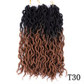 18 Inch Synthetic Gypsy Locs Wavy Crochet Braid Dreadlock Curly Wavy Twist Braiding Hair Extension African Root Braid for Women