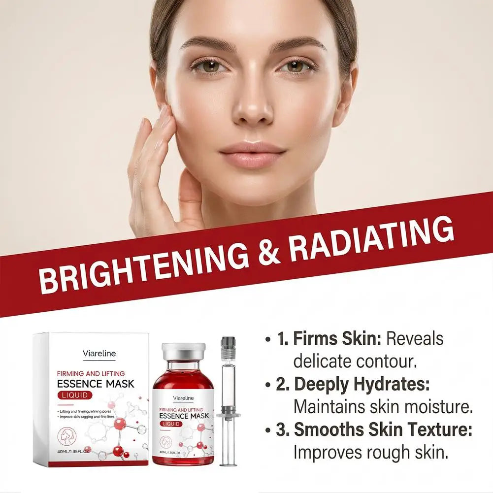 Lifting Firming Essence Mask Liquid 40ml Deep Hydrating Face Serum for Fine Lines & Sagging, Pore Minimizing Skin Care