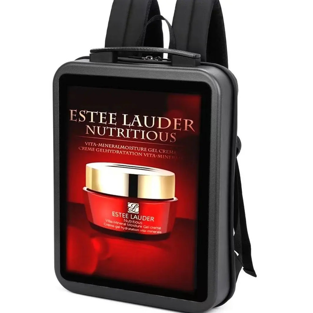 15.4-inch LCD Advertising Machine Backpack, All-LCD Screen with Video & Imagewith Android system Play, Outdoor Marketing Device