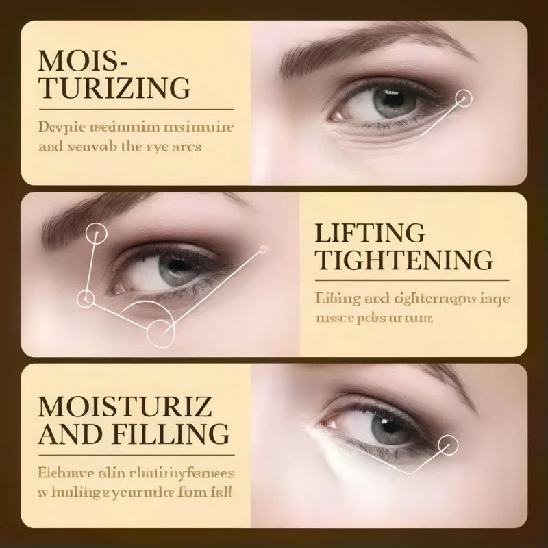 40G24K Gold Hyaluronic Acid Eye Cream Anti-Dark Circles, Firming and Moisturizing Eye Care Product