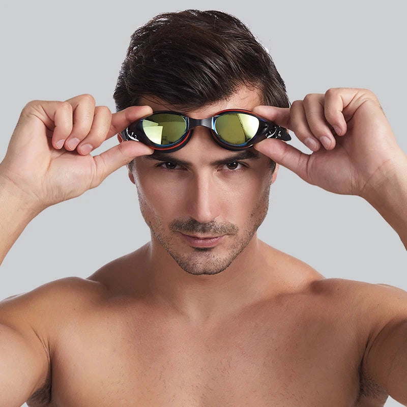 Plating Myopia Swim Goggles Men Women Professional Swimming Pool Water Sports Waterproof Glasses Anit Fog UV Shield Eyewear New