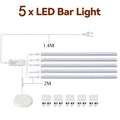 Sync Control Dimming Cabinet Light 1-6pcs LED Strip with Touch Sensor Switch for Kitchen Pantry Showcase Bedroom Closet Lighting