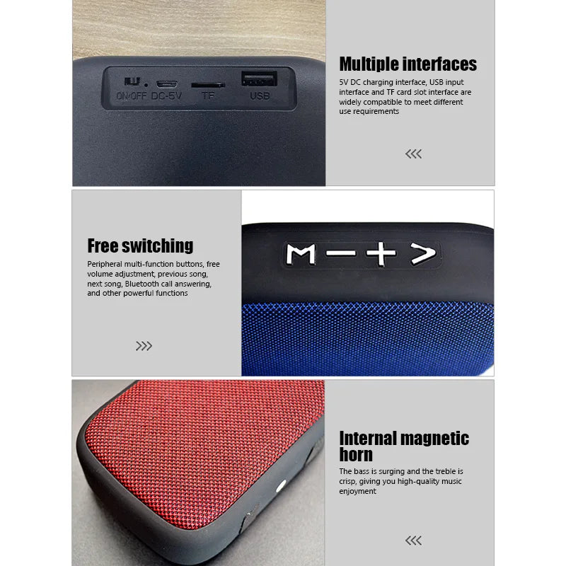 Portable Speakers Outdoor Bluetooth 5.0 Mini Oxford Loudspeaker Wireless Column 3D Stereo Music Player Surround Hifi sound Box