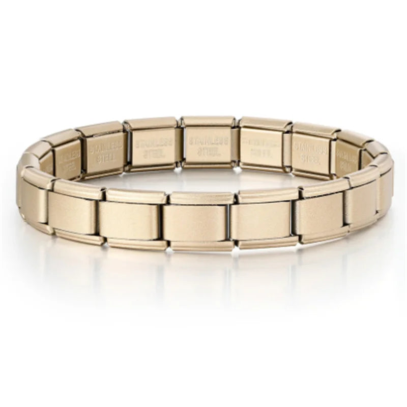 Italian Charm Bracelets DIY Basic Chain Stainless Steel Bangle Versatile Assembled Modules Ideal Gift 9mm Universal Dropshipping