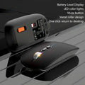 Lenovo Ultra-thin Dual Modes Wireless Mouse 2.4G USB and Bluetooth Power Display Ergonomic Rechargeable Silent Mice PC Laptop