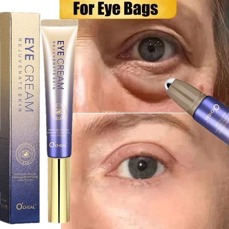 Instant Eye Bag Removal Cream Roller Ball Anti Wrinkle Fade Fine Lines Firming Skin Anti Dark Circle Puffiness Brighten Eye Care