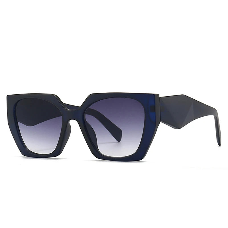 SHAUNA Retro Polygon Cat Eye Women Sunglasses Fashion Brand Designer Colorful Gradient Men Sun Glasses Shades UV400