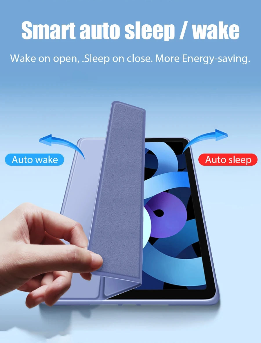 For iPad 11 A16 Case 2025 11inch TPU Tri-Fold Magnetic Stand Tablet Cover Funda For iPad 11th Generation Case A3355 A3356 A3354