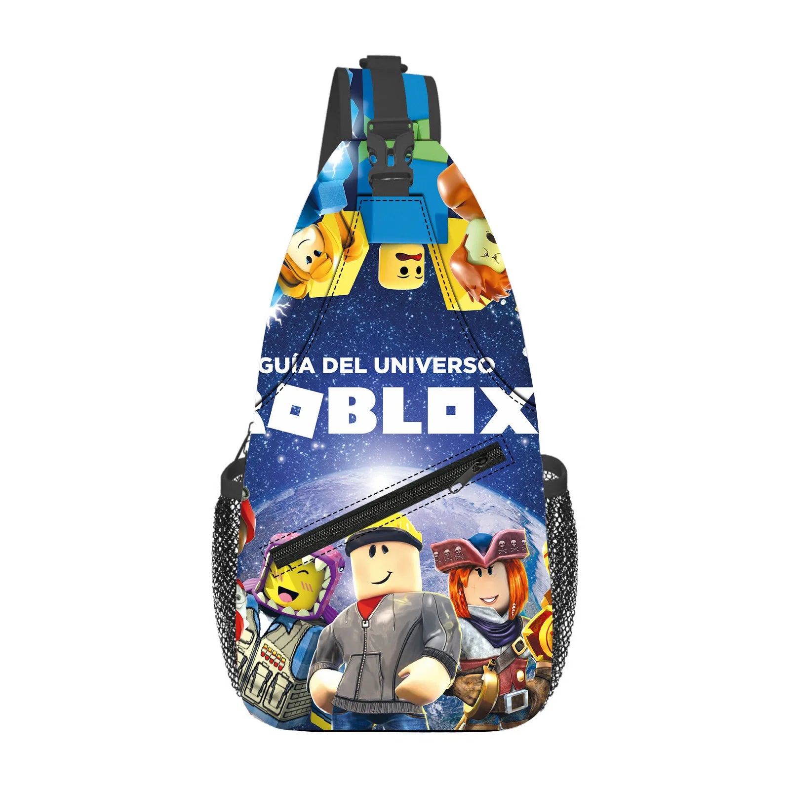 Roblox Shoulder Bag Virtual Gaming World Cartoon Print Sports Crossbody Bag 29*13*39cm Chest Bag