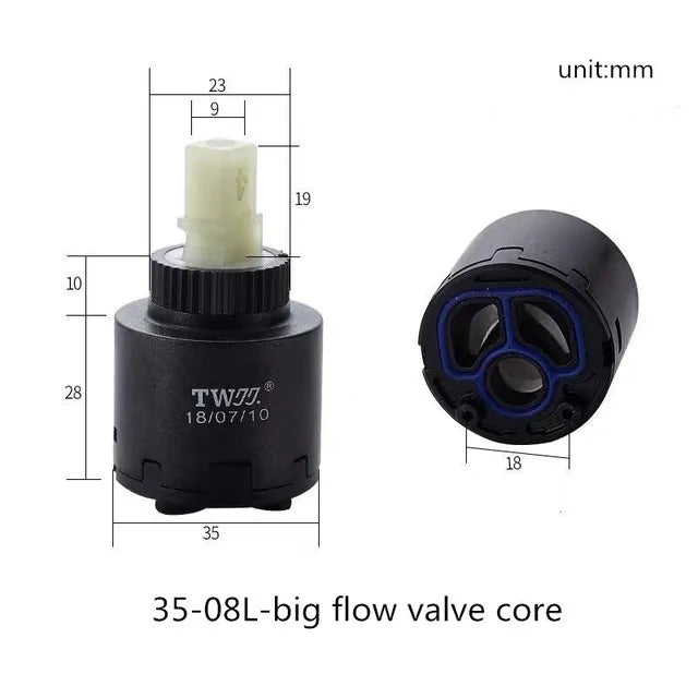 25mm/35mm/40mm Moen Replacement Ceramic Spool Water Mixer Tap Faucet Cartridge Kitchen Bathroom Faucet Replace Part