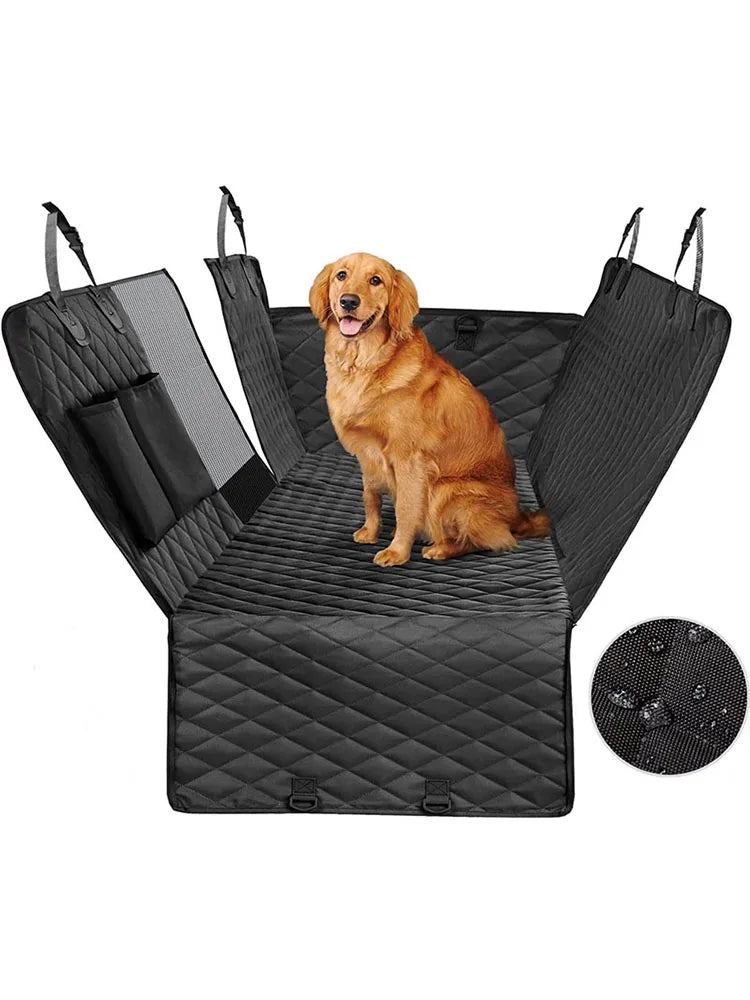 Dog Seat Cover for Back Seat, 100% Waterproof Dog Car Seat Covers with Mesh Window, Scratch Prevent Antinslip Dog Car Hammock, C