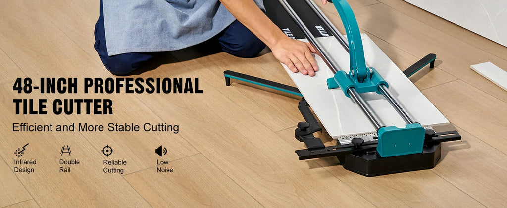 SucceBuy Manual Tile Cutter Porcelain Ceramic Tile Cutter with Tungsten Carbide Cutting Wheel Infrared Positioning Anti-Skid