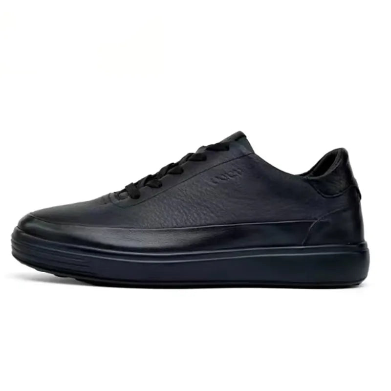 Fashion Men Shoes Genuine Leather Shoes Casual Lace-up Shoes Breathable Fashion Sneakers New