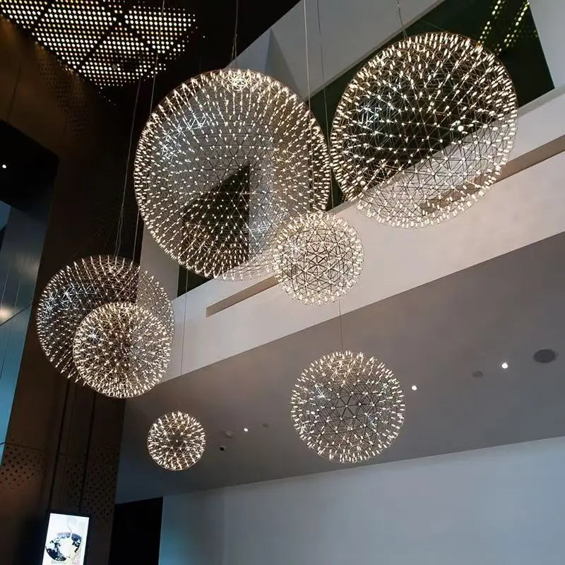 Sparkleball Panoramic Starry Sky Pendant Light Commercial Internet Celebrity Bar Salon Loft Duplex Art Ball Decorative Light