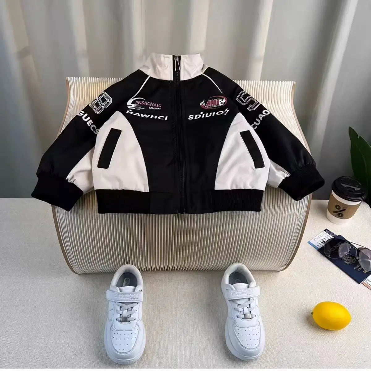 Boys' Outerwear Autumn Children's Cool And Handsome Motorcycle Suit 2026 New Stylish Baby Thin Jacket Trend